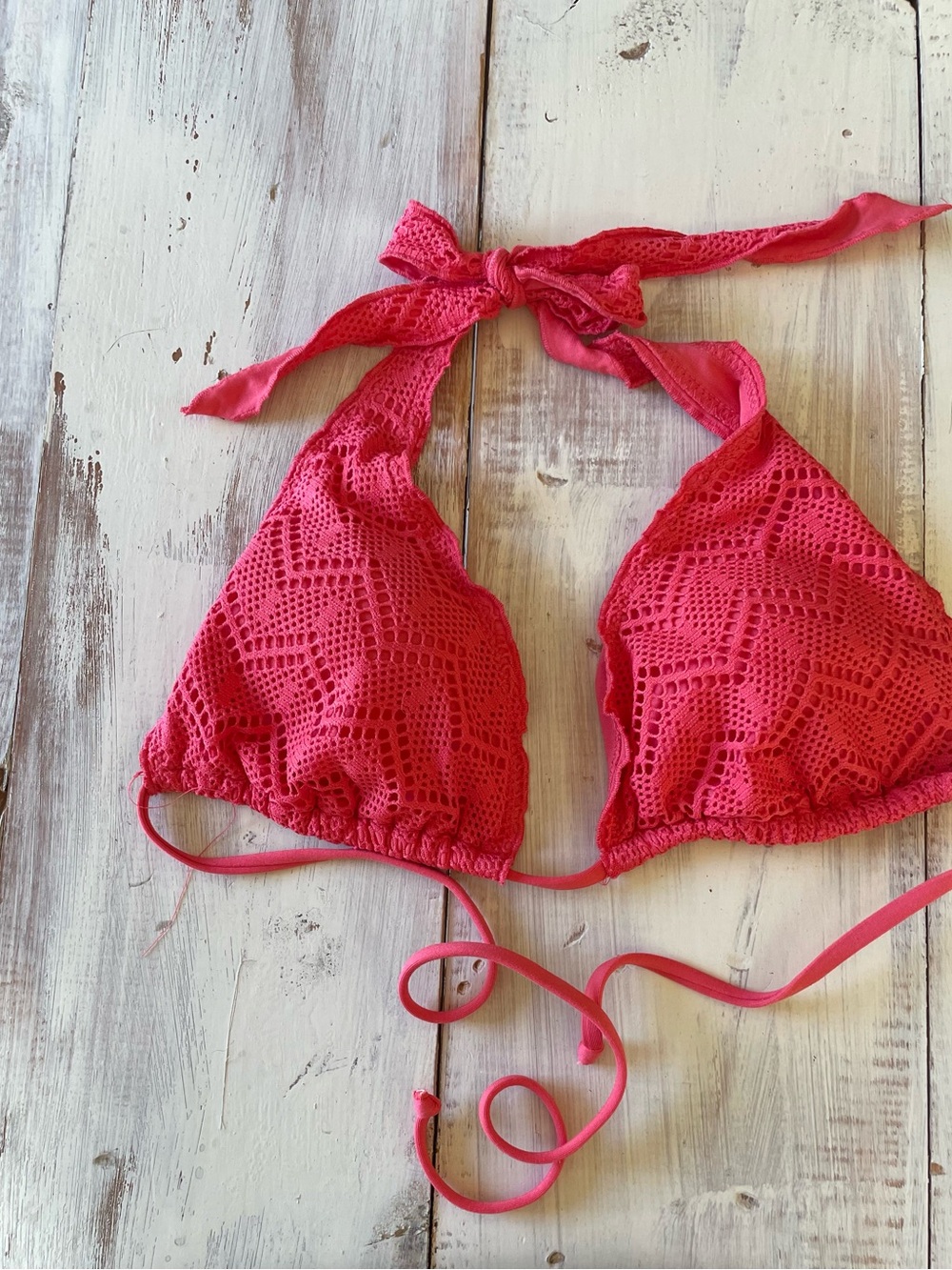 Mossimo Supply Co. Crochet Bikini Top in Bright Tangerine